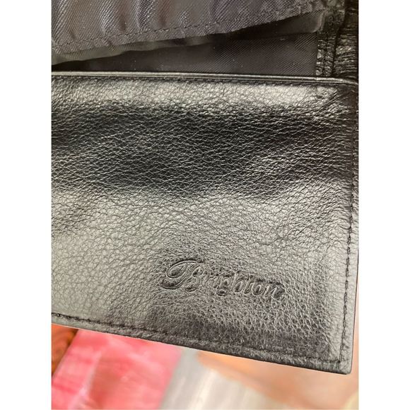 Brighton Leather Black Crossbody Bag Purse Crocodile Embossed Western Cowgirl Cl - Picture 10 of 17